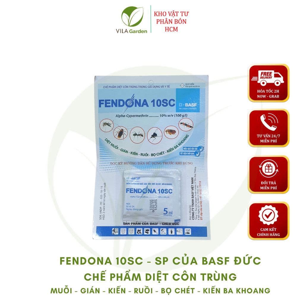 Thuốc trừ kiến, muỗi, gián, côn trùng Fendona 10SC (5ml)