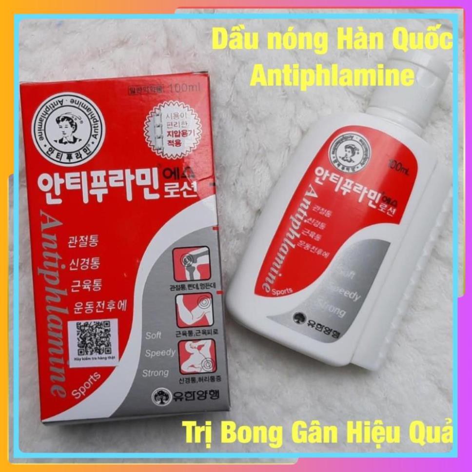 FREESHIP TOÀN QUỐC - DẦU NÓNG XOA BÓP ANTIPHLAMINE HÀN QUỐC 100ML