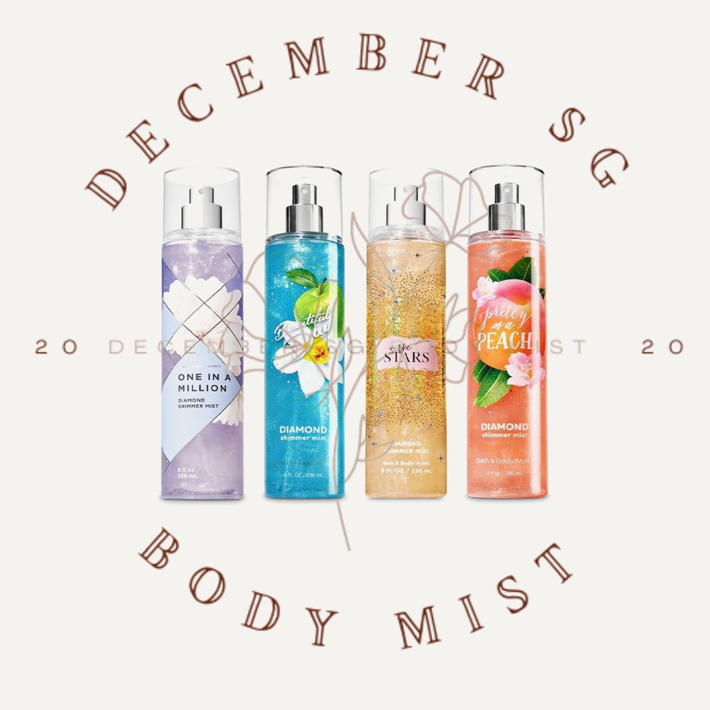 BBW® Xịt Thơm Toàn Thân Ánh Nhũ Kim Tuyến Shimmer Body Mist 30ml/50ml/100ml +𝘿𝙚𝙘𝙚𝙢𝙗𝙚𝙧 𝙎𝙝𝙤𝙥+