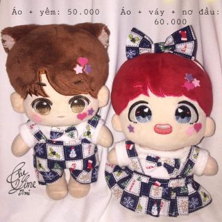 (CÓ SẴN) SET YẾM VÀ VÁY CHO DOLL 20CM