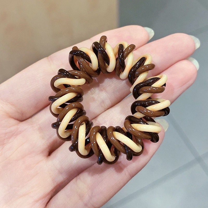 Dây buộc tóc kiểu dây điện thoại co giãn không đau