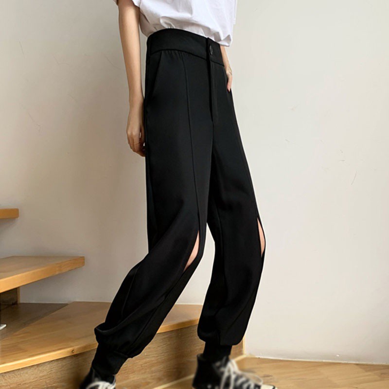 Quần Dài Nữ Lưng Cao Ống Rộng Thời Trang Cá Tính