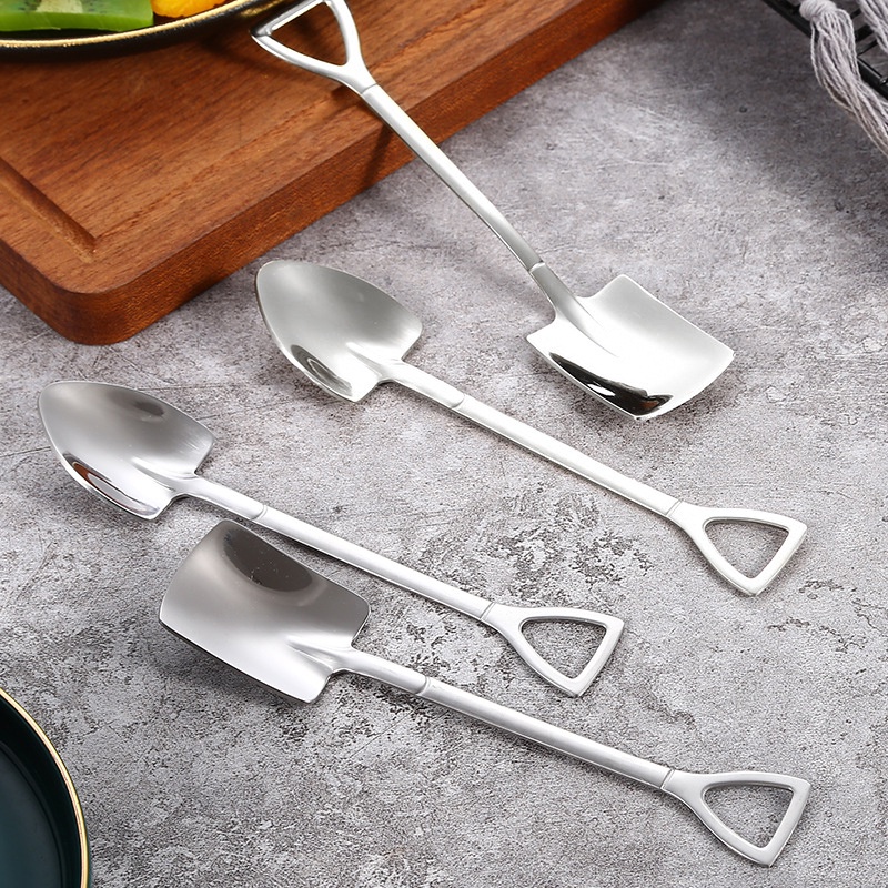 Thìa Múc Kem - Trái Cây - Món Tráng Miệng Làm Từ Thép Không Gỉ 304 Dày Dặn Thiết Kế Sáng Tạo Dể Thương