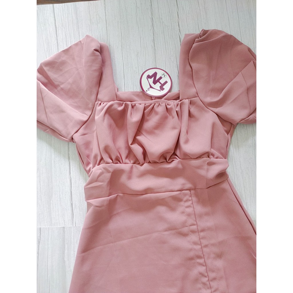 [Đủ size 45-71kg] Váy nữ - Freeship - Đầm Hồng, vàng trắng cổ vuông xòe đuôi cá sang trọng dự tiệc, dạo phố (big size) | BigBuy360 - bigbuy360.vn