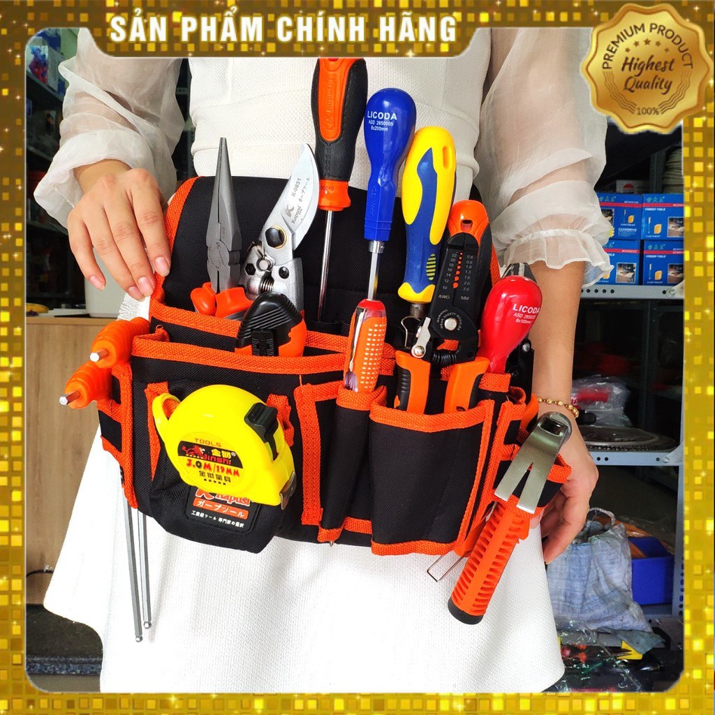 TÚI ĐEO THẮT LƯNG ĐỒ NGHỀ KAPUSI LỚN K3003 CAO CẤP