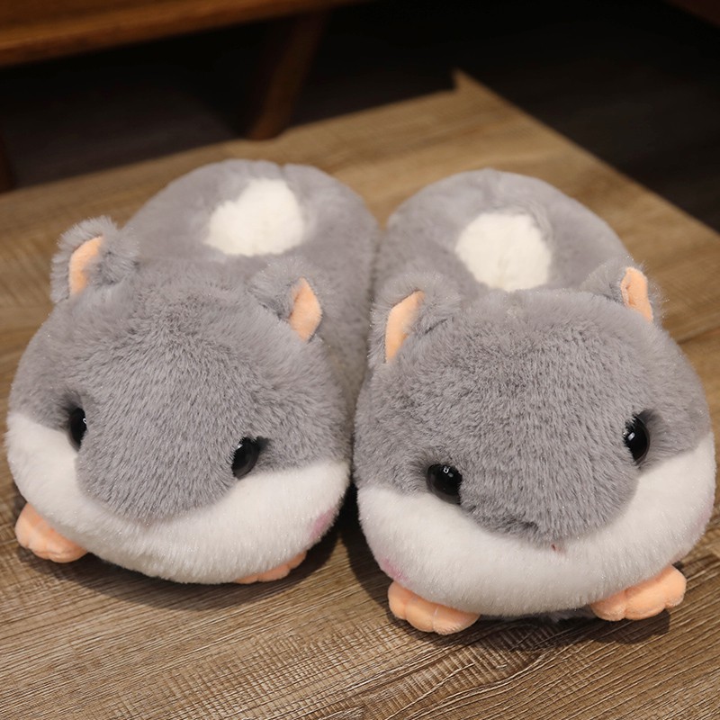 11 kiểu Dép bông đi trong nhà ấm áp hình chuột Hamster/ khủng long/ kỳ lân hoạt hình cho nữ