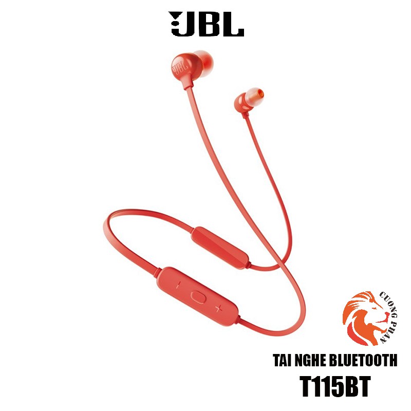 Tai Nghe Nhét Tai Bluetooth JBL T115BT ( Màu Đỏ ) - Hàng Chính Hãng - Công Nghệ Pure Bass Sound