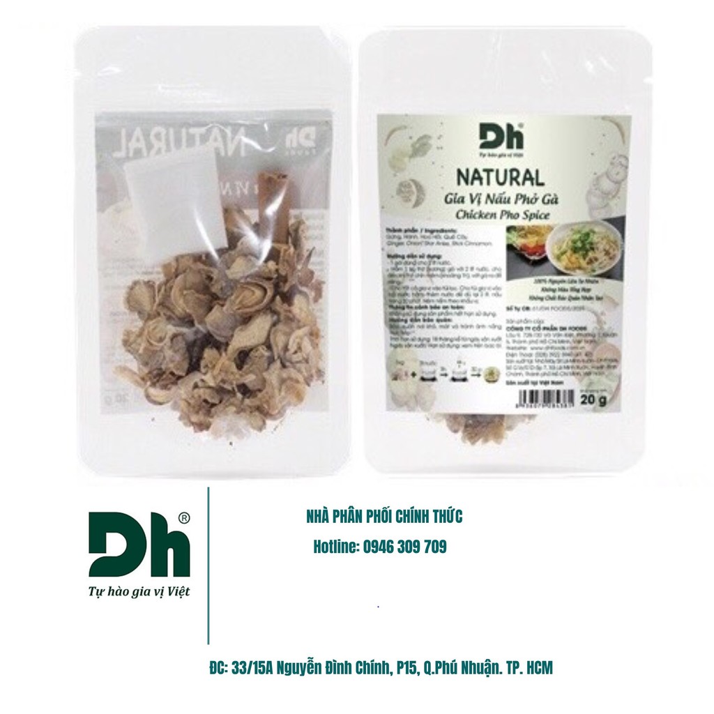 Gói NATURAL Gia Vị Nấu Phở Gà - Thương hiệu DH Foods