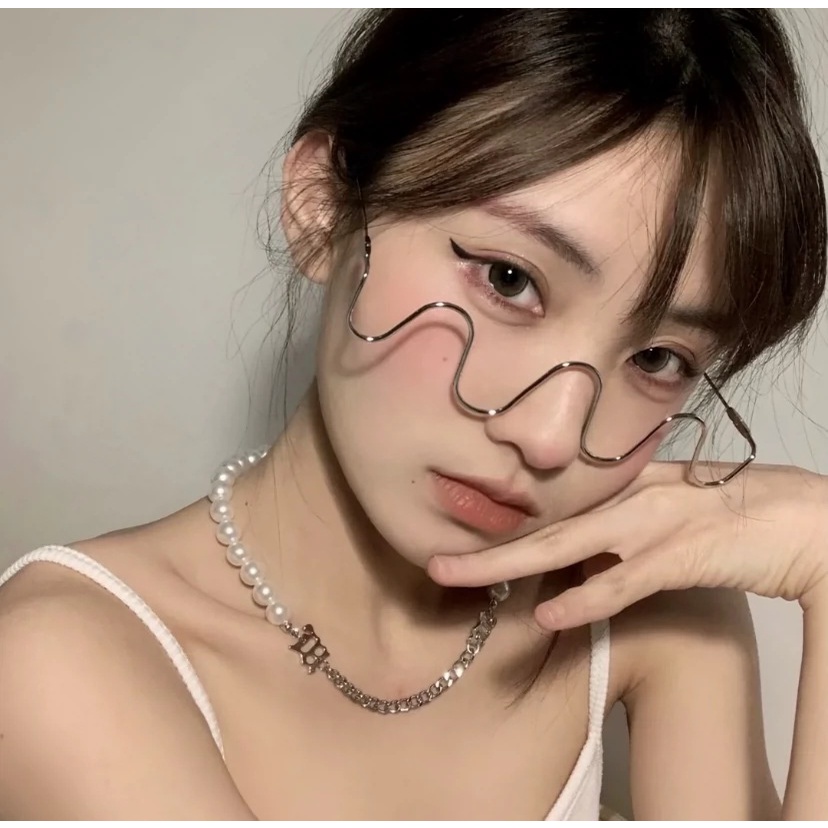 Vòng cổ/ vòng tay đính ngọc trai nhân tạo phong cách hip hop thời trang dành cho nam và nữ