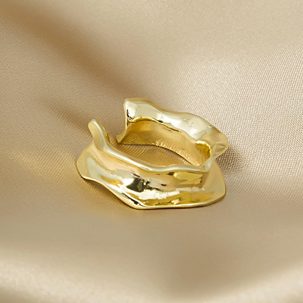 Nhẫn Hở Mạ Vàng/Bạc Kiểu Dáng Hình Học Độc Đáo Thời Trang Cho Nữ