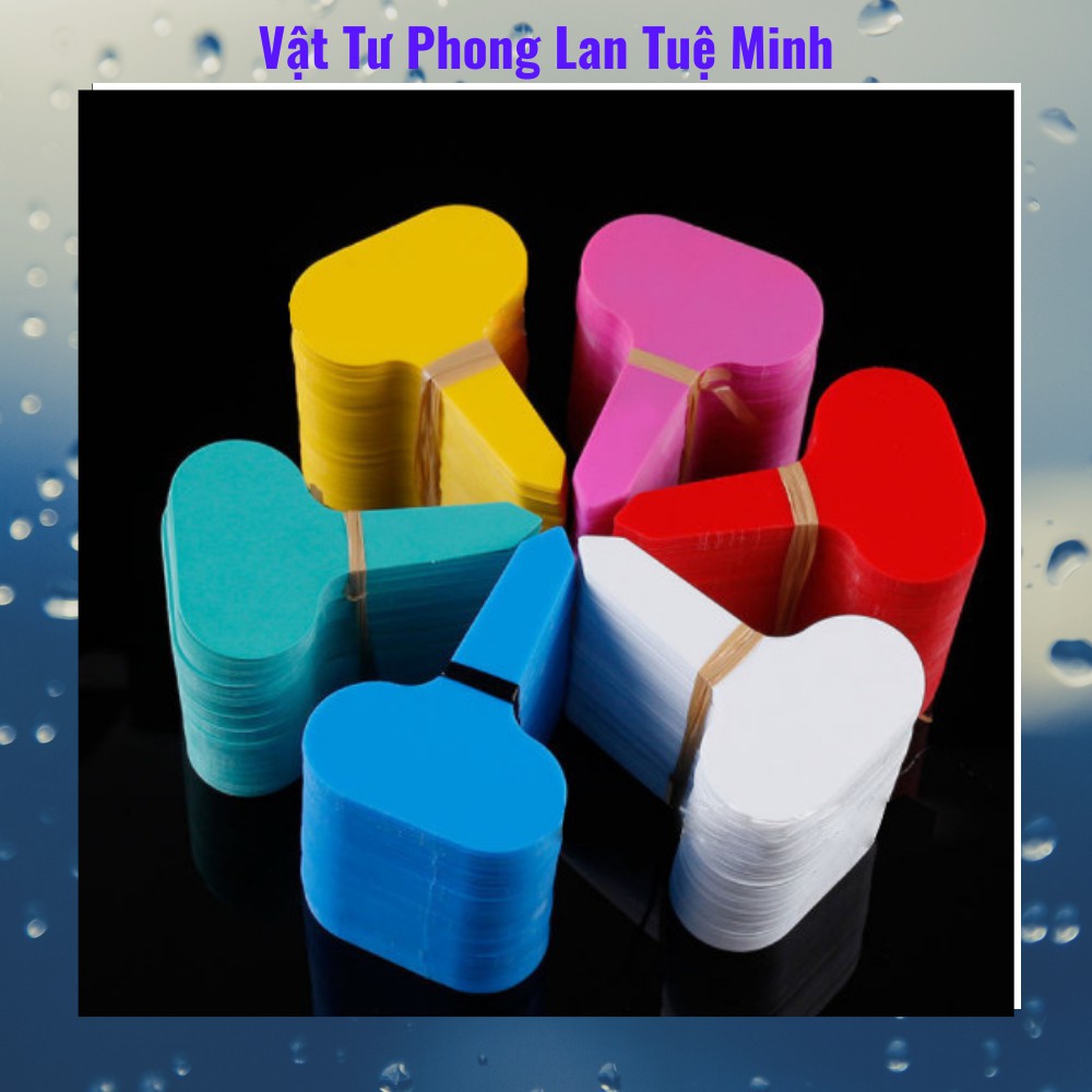 Set 100 Thẻ Cắm Nhiều Màu Ghi Tên Cây, Thẻ Ghi Tên Lan - Đánh Dấu Thông Tin Cây - Loại Nhựa Mềm