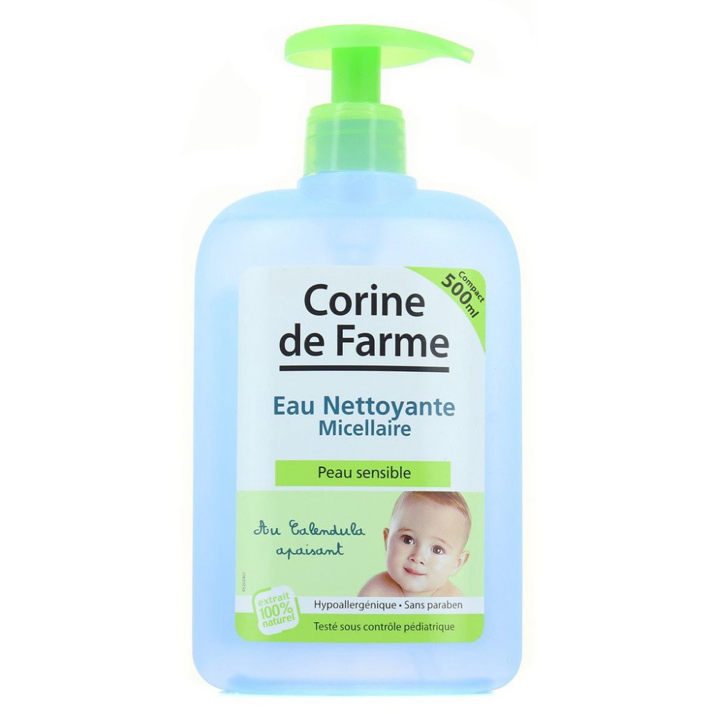 [CHÍNH HÃNG] Corine De Farme Nước Vệ Sinh Cho Bé Eau Nettoyante Micellaire 500ml