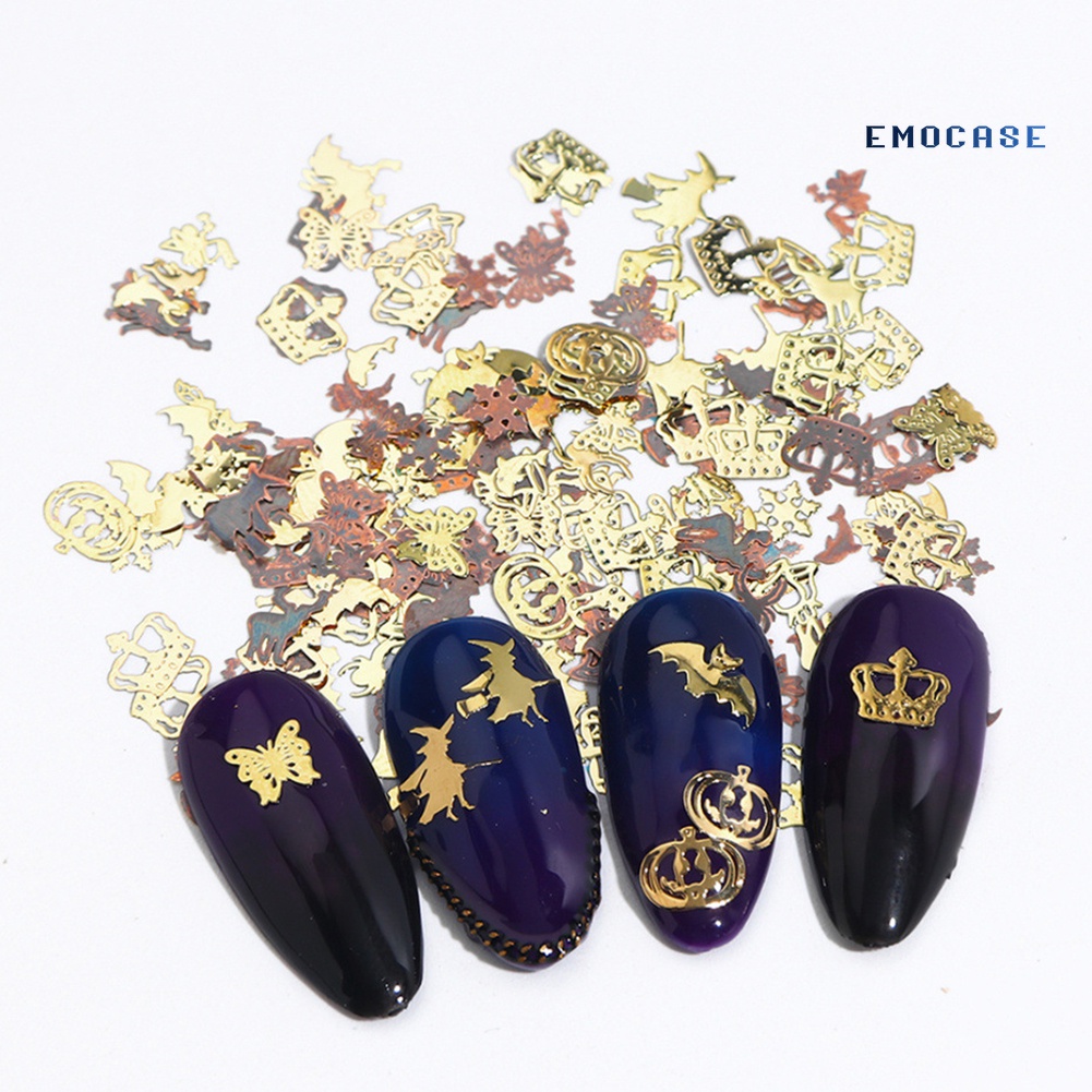 Set 120 Phụ Kiện Trang Trí Móng Tay 3D Chủ Đề Halloween Độc Đáo