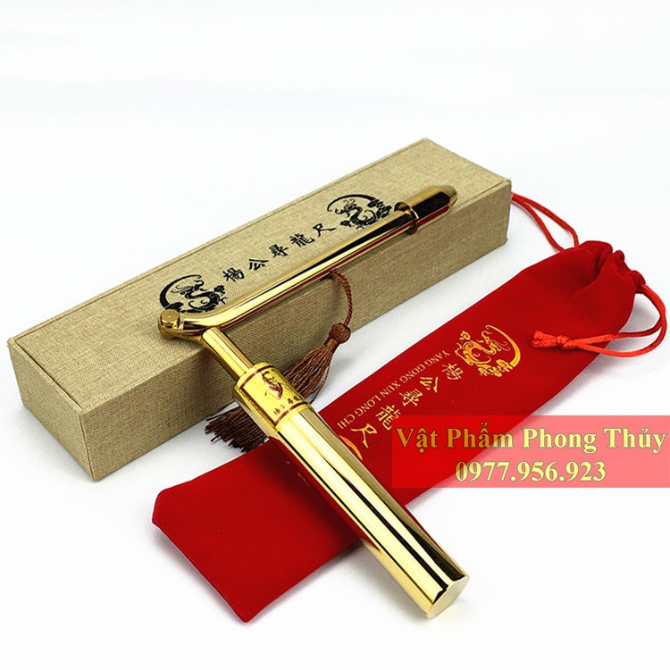 Thước tầm long mạ vàng 24k dạng gập cao cấp