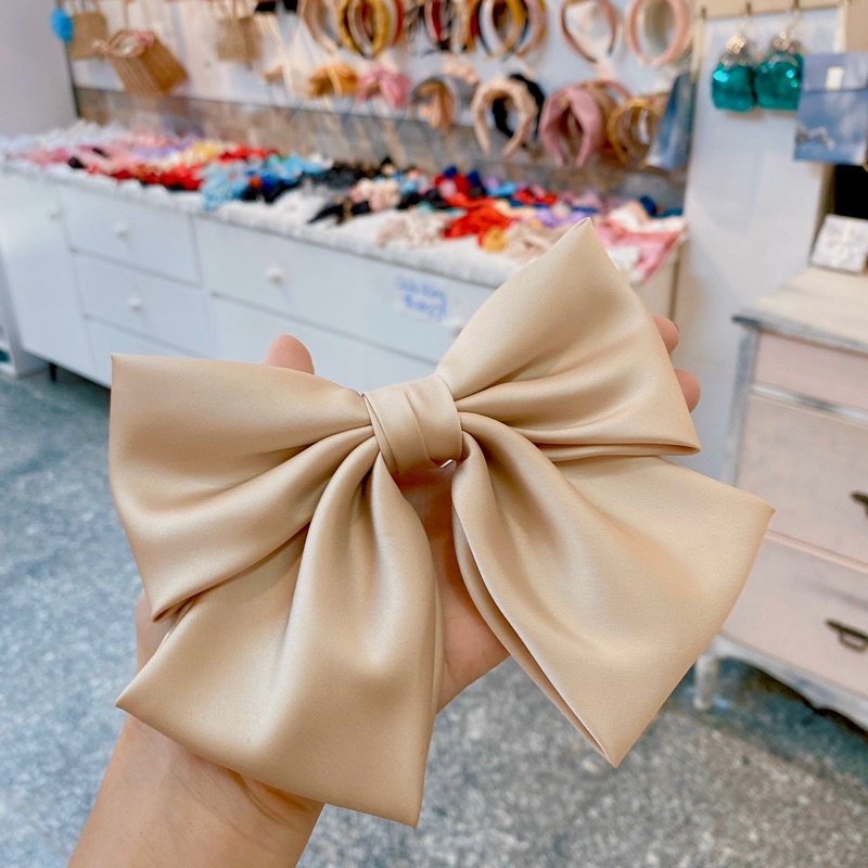 Kẹp Tóc Nơ Vải Lụa Cao Cấp - Chính Hãng NHÀ HOA