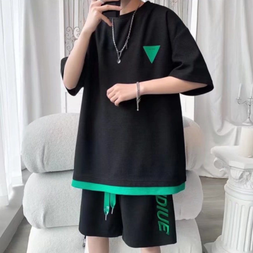 Set Đồ Thể Thao Form Rộng đồ bộ nam Thời Trang bộ quần áo nam Hàn Quốc đồ thể thao Nam Nữ Set đồ nam