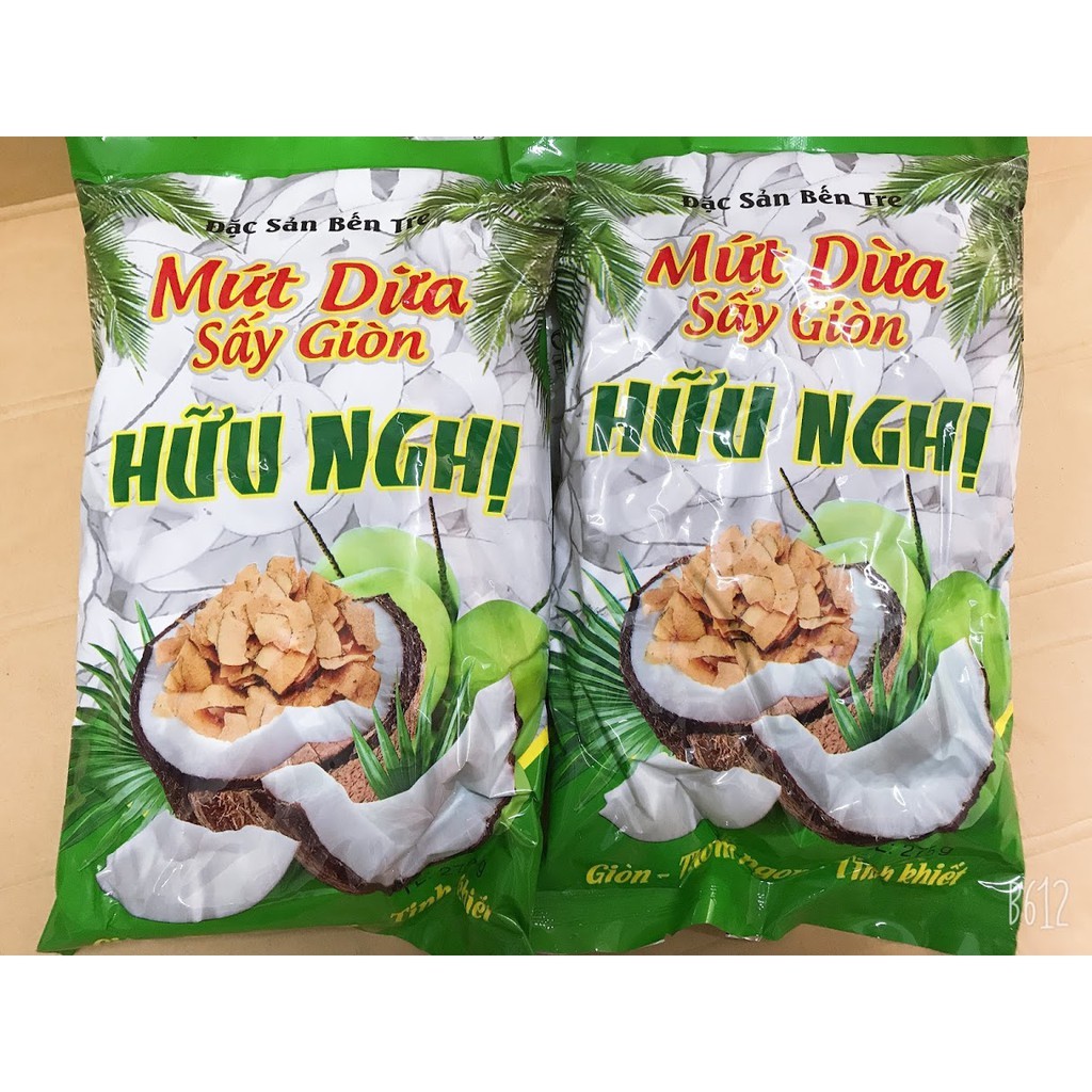 Dừa Sấy Giòn Hữu Nghị đặc sản Bến Tre ( Gói 275gr )