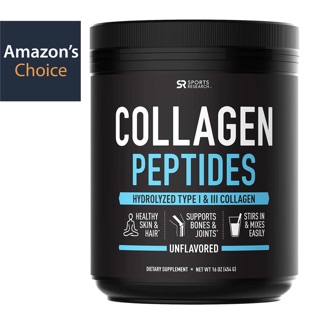 Thực Phẩm Bổ Sung Collagen, Dạng Bột Sport Research – Collagen Peptides (454g/Hộp)
