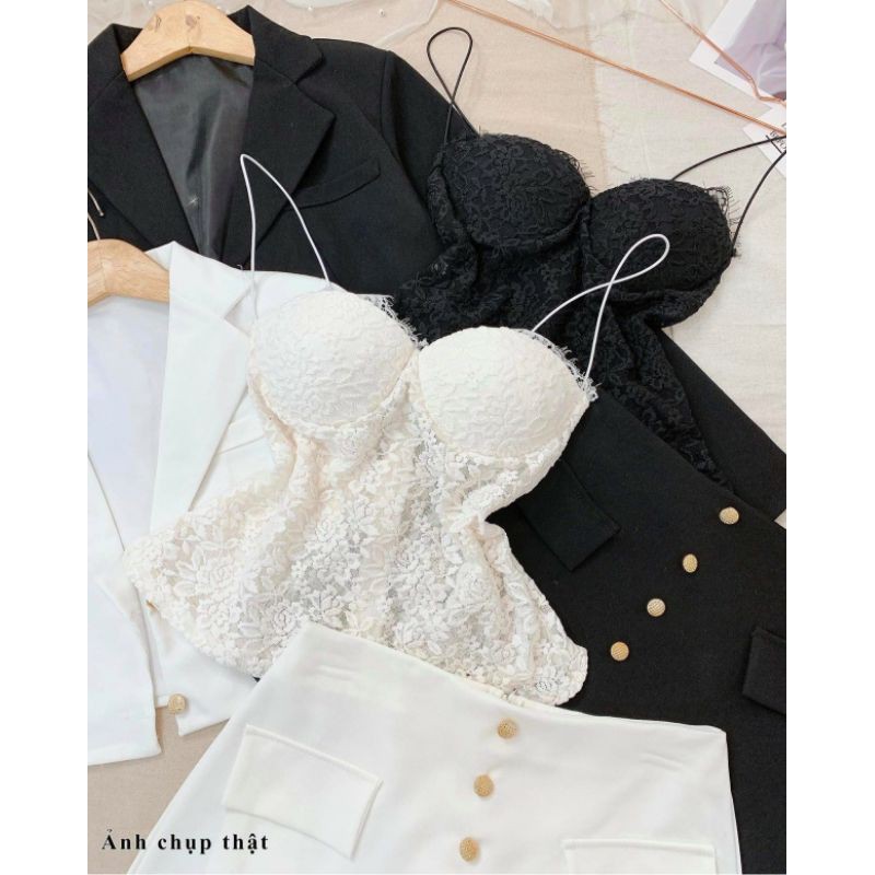 SET VEST T.ẶNG KÈM ÁO BRA REN | BigBuy360 - bigbuy360.vn