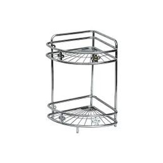 KỆ GÓC 2 TẦNG HOA CĂP ỐNG INOX