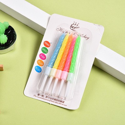 Nến vỉ ngắn sắc màu_Phụ kiện trang trí bánh sinh nhật