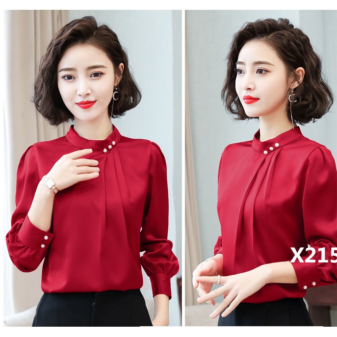 áo sơ mi nữ tay dài - sơ mi công sở - TA90 | BigBuy360 - bigbuy360.vn