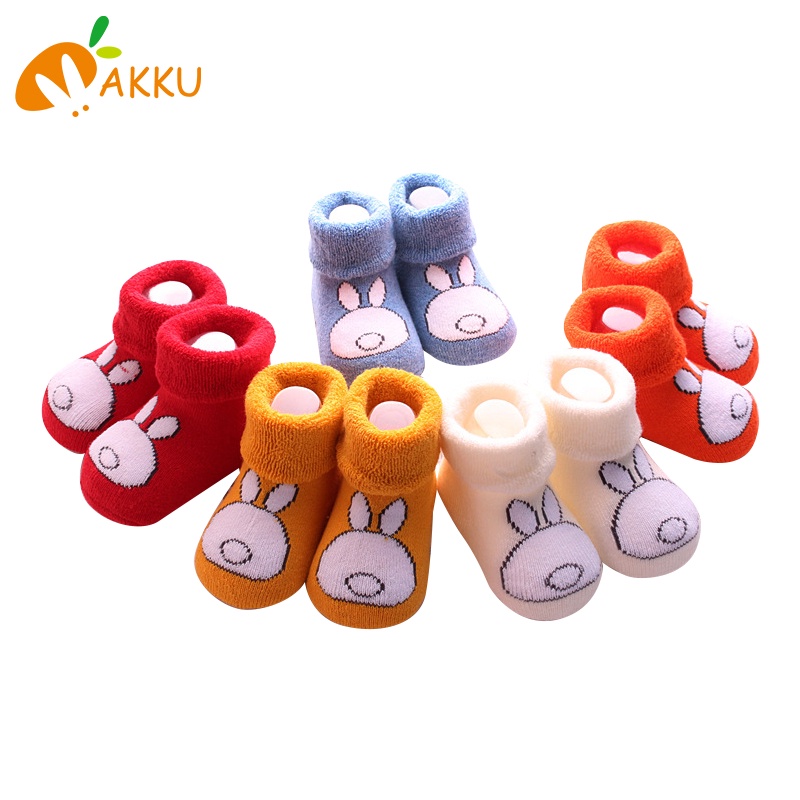 Set 5 Đôi Tất Thiết Kế Dày Dặn Thời Trang Mùa Thu Đông Dành Cho Bé Từ 0-3 Tuổi