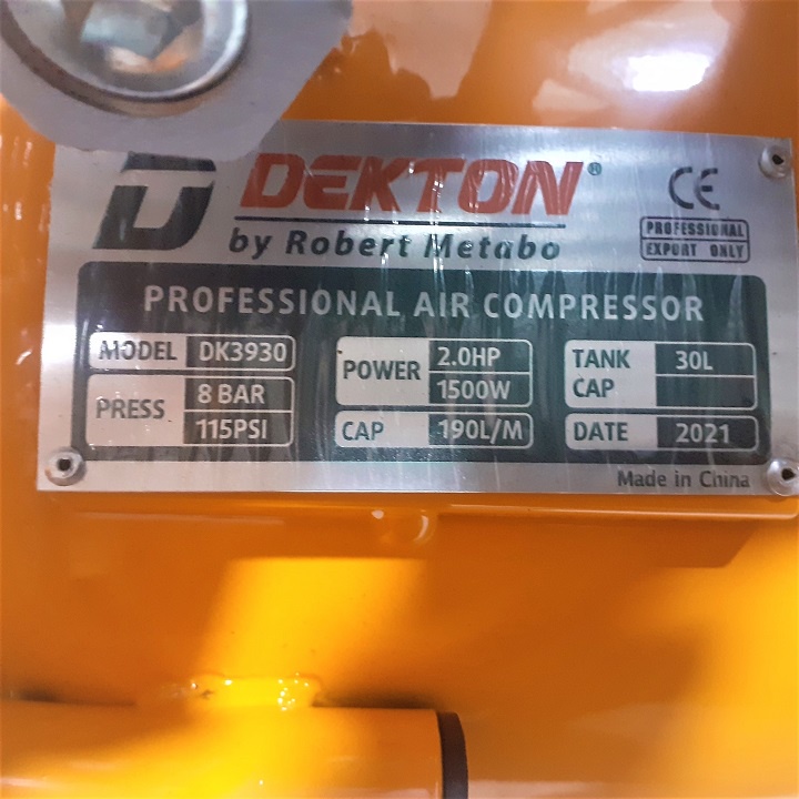 Máy nén khí không dầu DEKTON DK-3930 2HP lên hơi nhanh