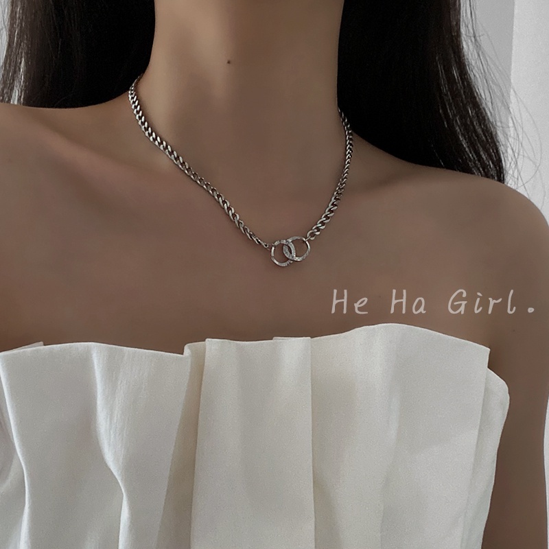 Vòng cổ sợi xích phong cách hiphop đơn giản cá tính cho nữ