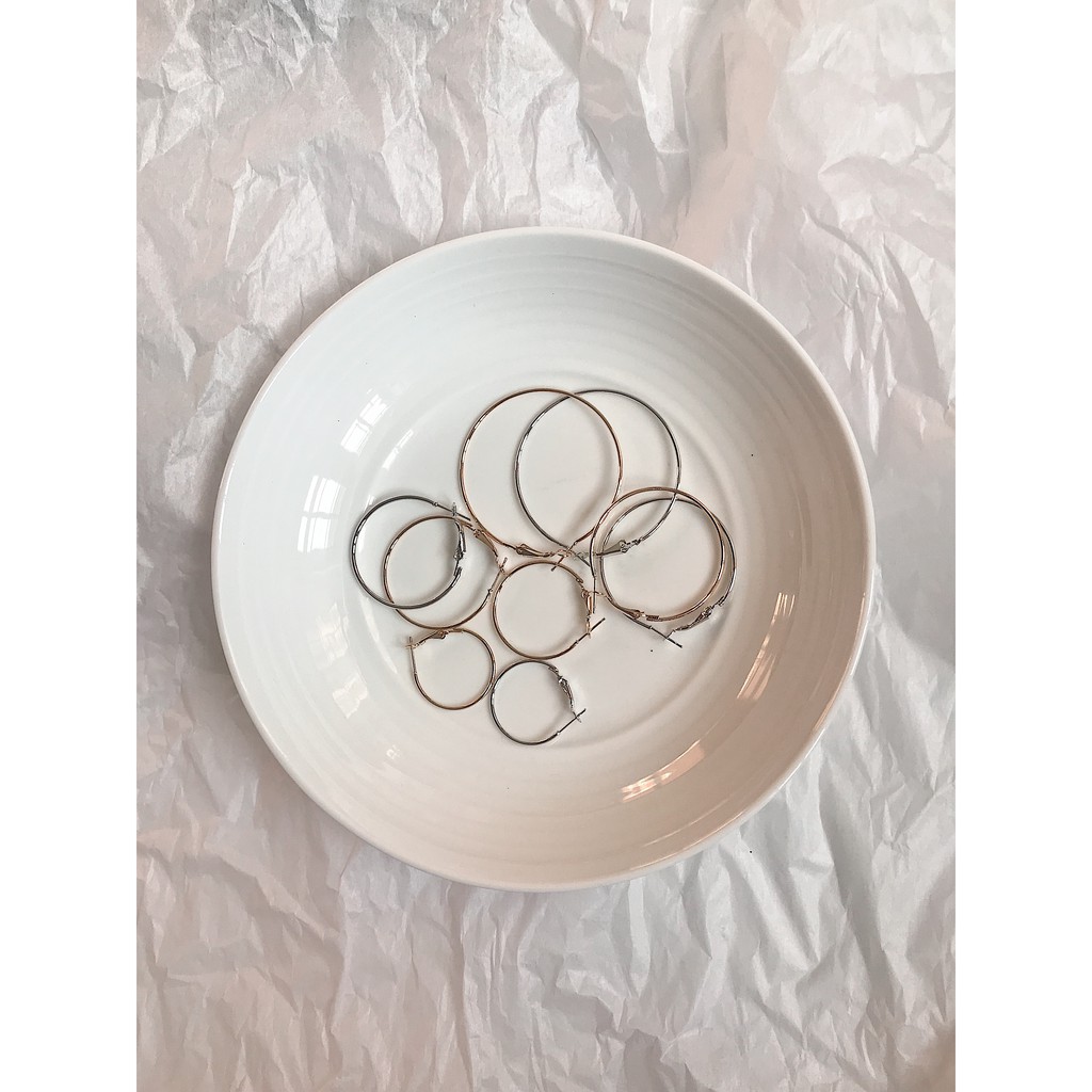 Khuyên hoop mảnh basic