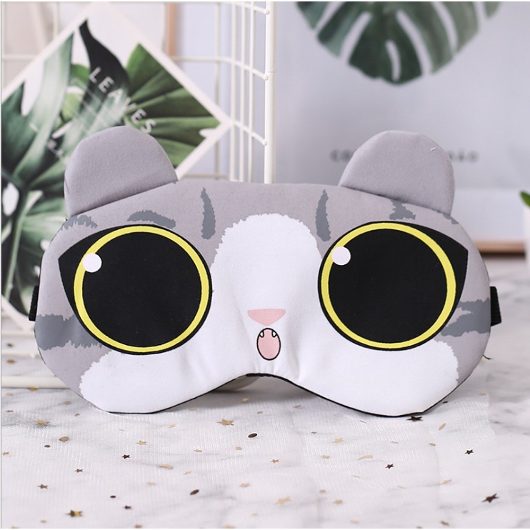Bịt mắt ngủ nén lạnh in hoạt hình đáng yêu