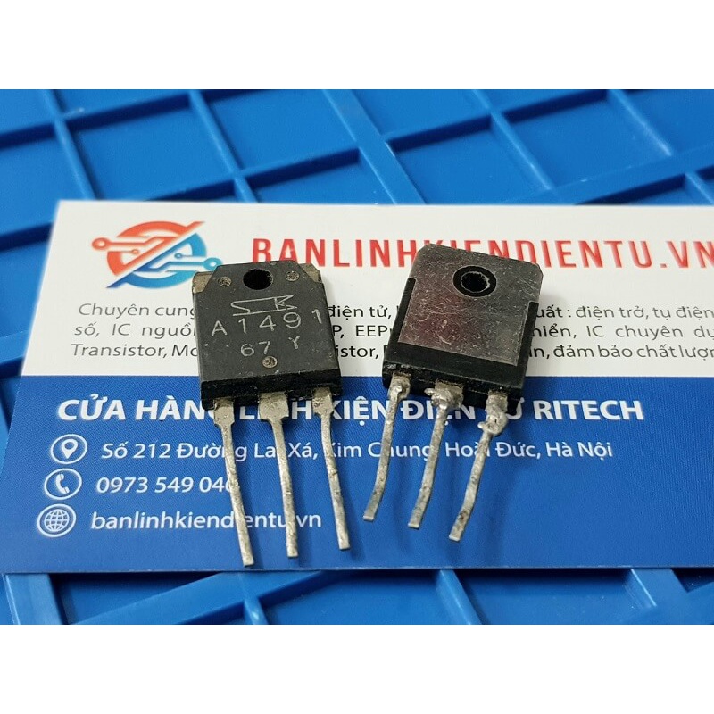 [ Combo 4 chiếc ] A1491 2SA1491 Sanken Transistor 140V 10A Tháo Máy