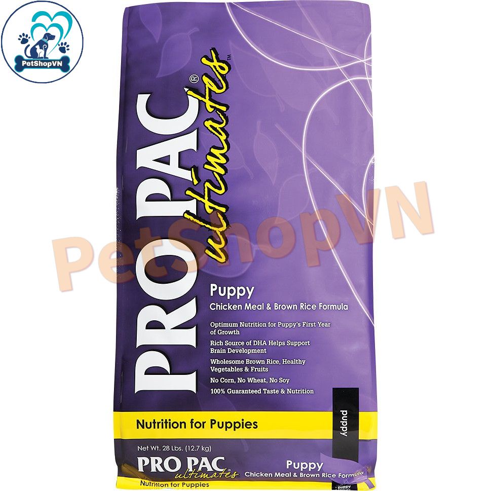 Thức Ăn Cho Chó Con Và Chó Mẹ Hạt PROPAC ULTIMATES PUPPY CHICKEN & BROWN RICE Bao 20Kg Vị Thịt Gà & Gạo Lứt