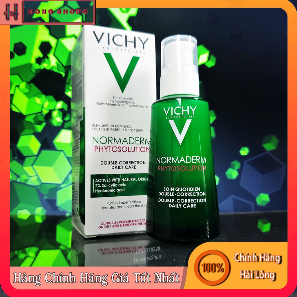 Kem dưỡng Vichy dạng gel sữa dành cho da mụn với tác động kép Normaderm Phytosolution Double-Correction Daily Care 50ml