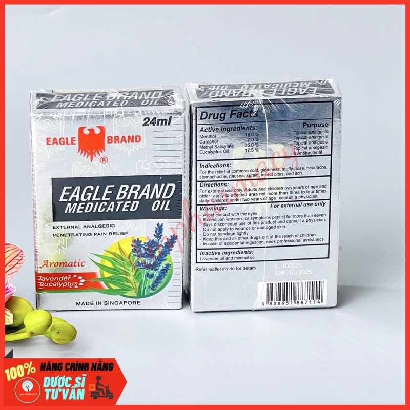 Dầu gió Con Ó EAGLE BRAND Singapore 24ml - Minpharmacy