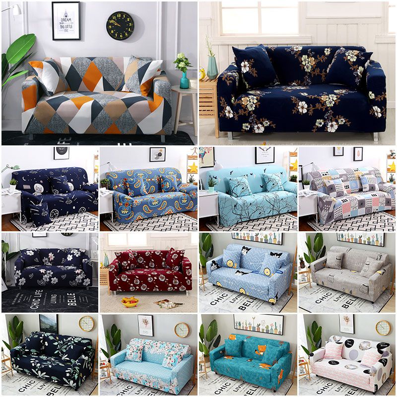 Vỏ Bọc Ghế Sofa Co Giãn In Họa Tiết Hoa Đơn Giản