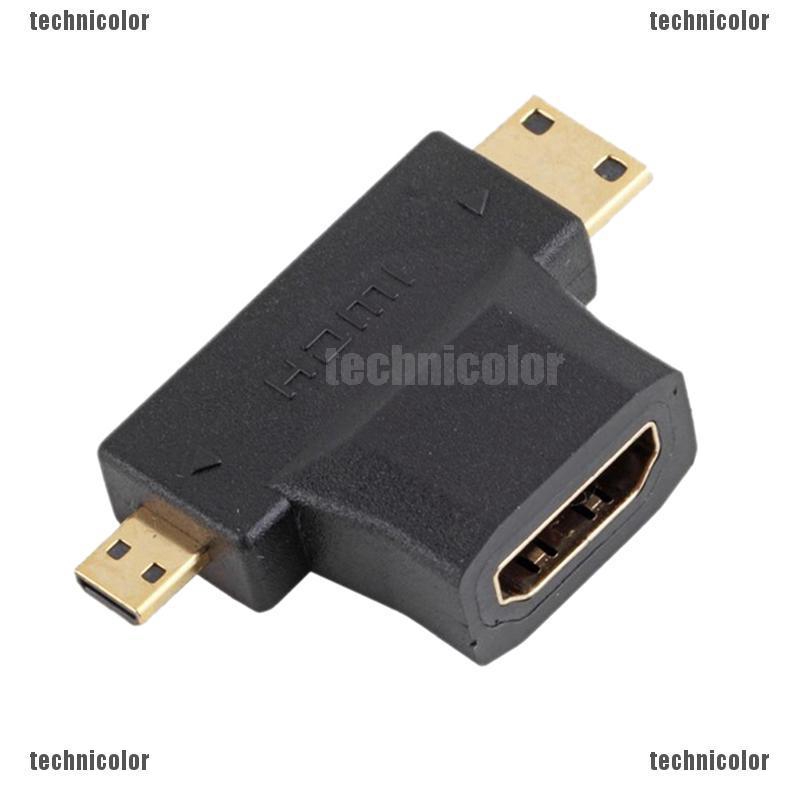 Dây Cáp Chuyển Đổi 3 Trong 1 Micro male Mini HDMI male Sang HDMI Female
