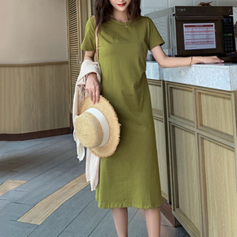 Đầm dài qua gối IELGY dáng suông thời trang cho nữ