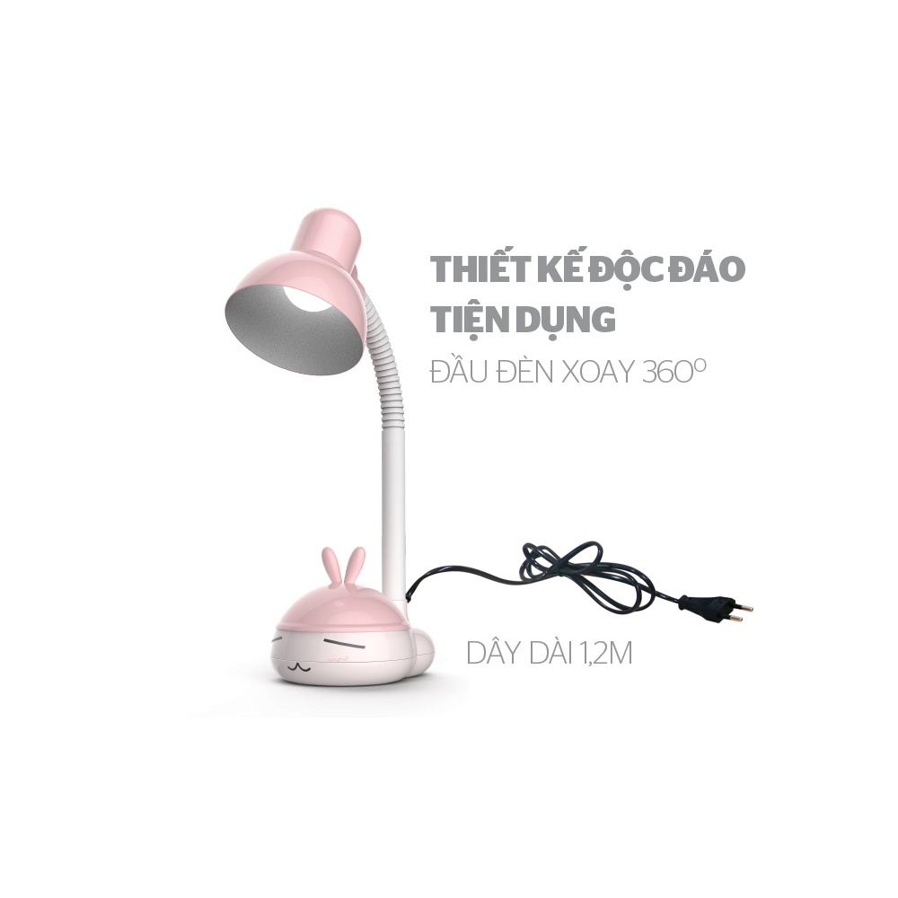 Đèn bàn Sunhouse SHE-16LED-A6, Bảo hành 12 tháng, Tặng 01 bóng led chống cận
