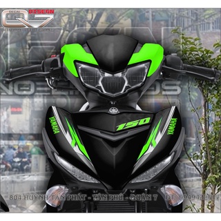 TEM RỜI EXCITER 150 XANH ĐEN