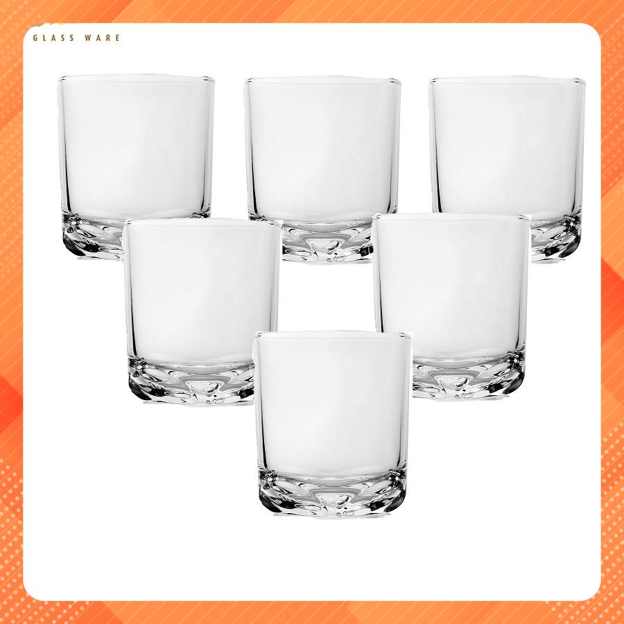 FREESHIP TOÀN QUỐC 50K - Bộ 6 Ly Thủy Tinh Bầu Lùn Góc Uống Trà Đá 225ML -Camdaglassco