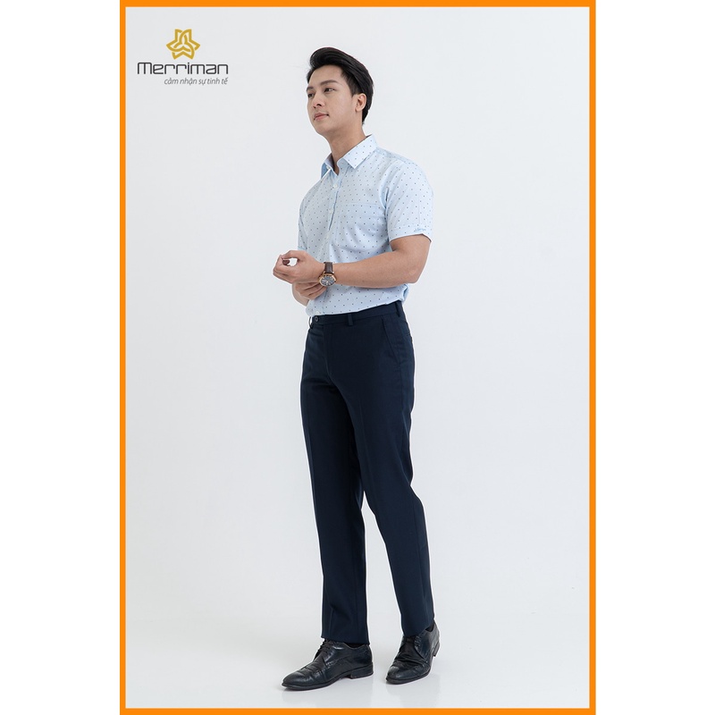 Quần tây nam công sở Merriman mã THMP050 màu INK dáng slimfit