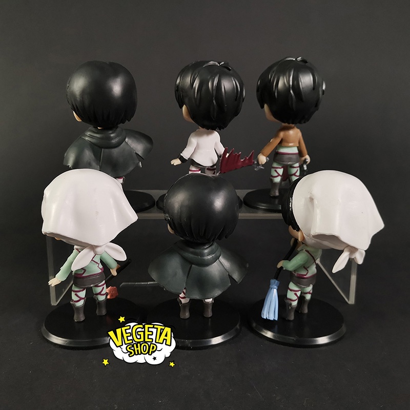 Mô hình Attack On Titan - AOT - Đại chiến Titan - Eren Yeager &amp; Levi Ackerman - Cao 10cm - Attack On Titan - Bán lẻ