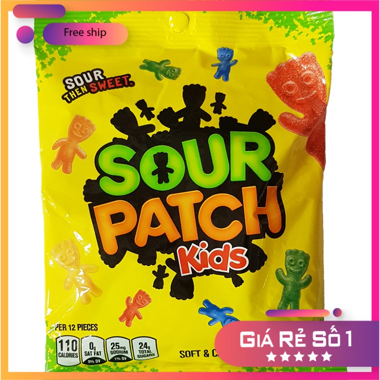 Kẹo dẻo Big Sour Patch Kids gói 141 gr Nhập Khẩu Mỹ