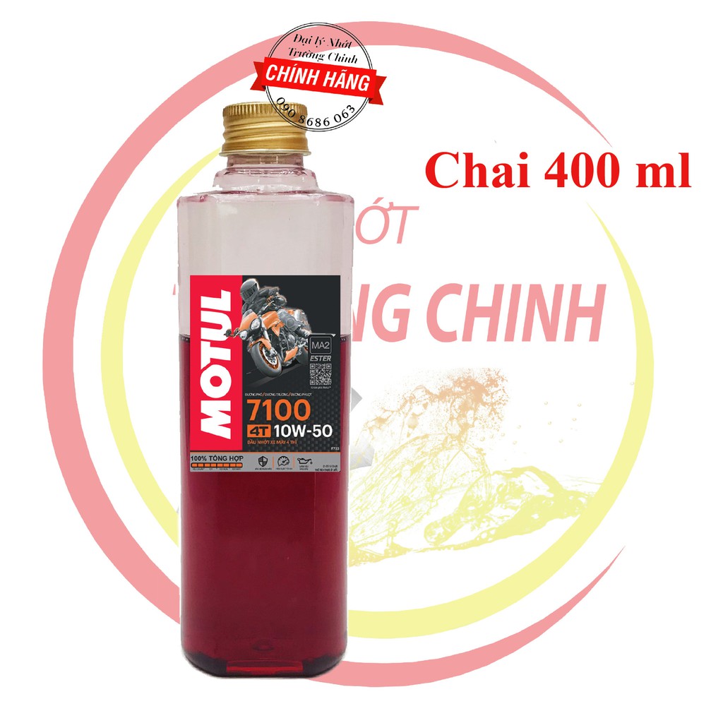 Nhớt Motul 7100 10W50 100ML,200ML, 300ML, 400ML dành cho xe số xe côn