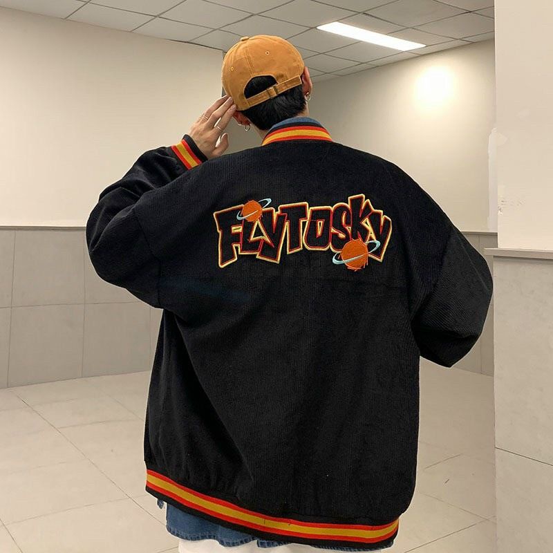 Áo Bomber Jacket Unisex 🍓FreeShip🍓 Áo Khoác Bóng Chày Nhung 2 lớp FLYTOSKY | BigBuy360 - bigbuy360.vn