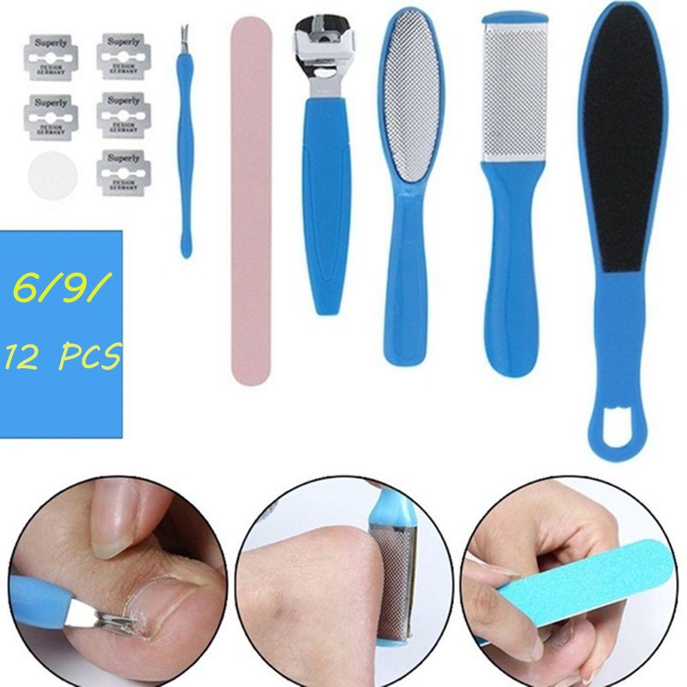 Bộ 6 / 9 / 12 Dụng Cụ Dũa Móng Chân Tẩy Tế Bào Chết Thời Trang