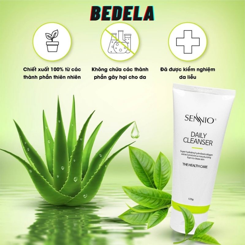 Sữa Rửa Mặt Tạo Bọt Dịu Nhẹ Hỗ Trợ Trắng Da Tốt Cho Da Mụn SENNIO Daily Cleanser 125ML SRM130 BEDELA.VN