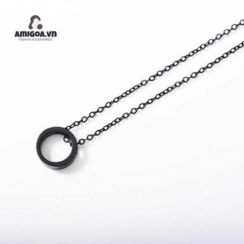 Vòng cổ Mặt Nhẫn Kim Loại Đơn Giản Dành Cho Cặp Đôi