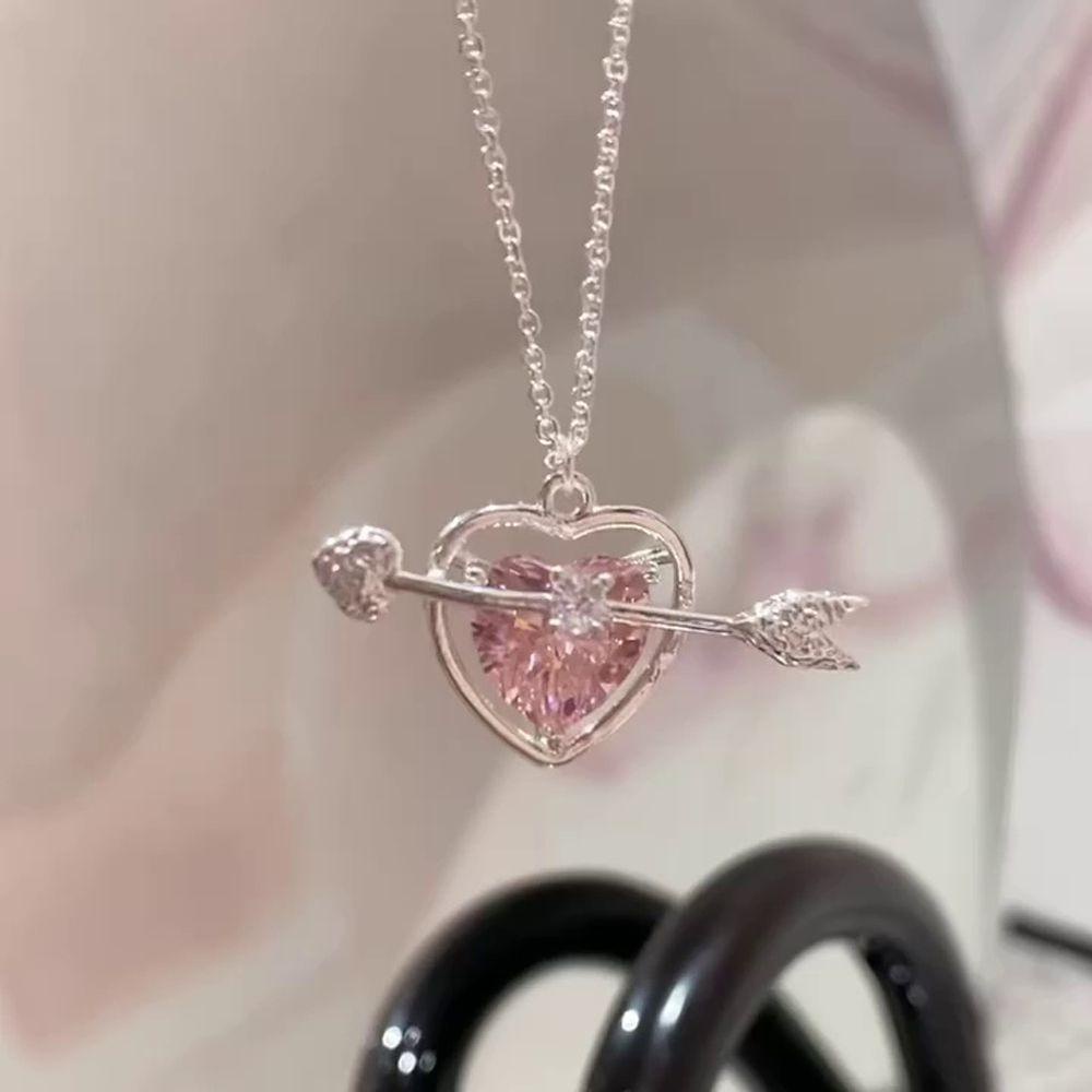 MOCHO Vòng cổ Mặt Hình Mũi Tên Và Trái Tim Đính Đá Pha Lê